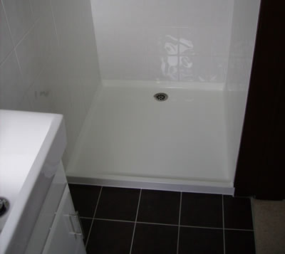 Shower after resurfacing