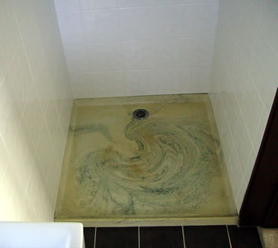 Shower before resurfacing